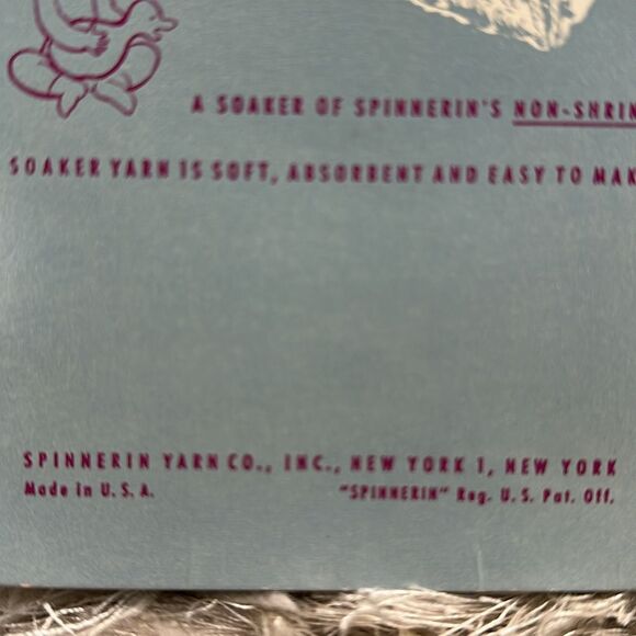 Vintage Spinnerin Soaker Knit Or Crochet Kit To Create A Wool Diaper Cover - Picture 6 of 17